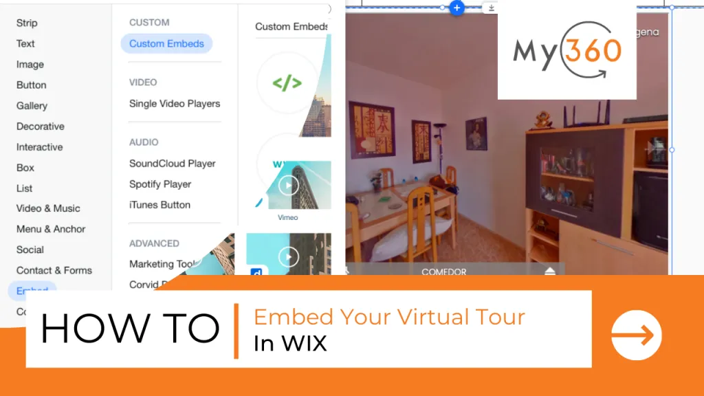 How to add your virtual tour to WIX